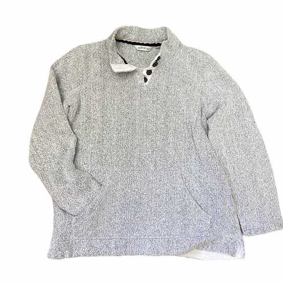 Orvis Other - Orvis 1/4 Pullover with Buttons Grey Mens Small